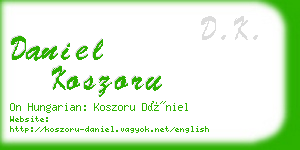 daniel koszoru business card